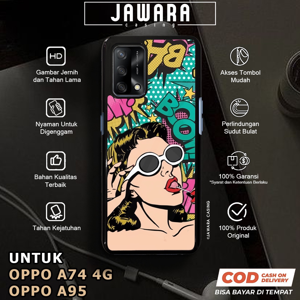 Case Oppo A74 4G A95 Casing Oppo A74 4G A95 [GIRL] Premium Case Glossy Case Hp Oppo Jawara Casing Hp