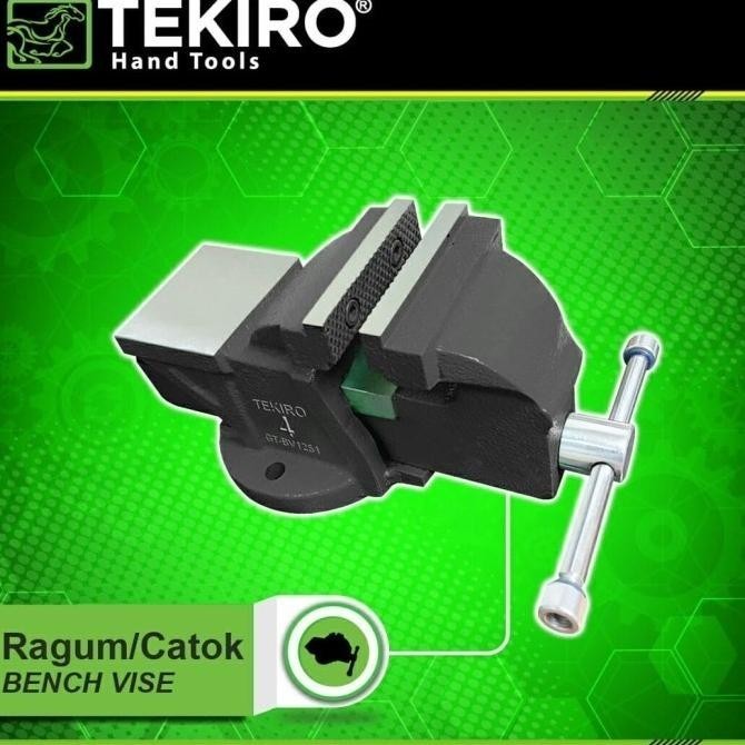 TEKIRO Bench Vise Steel / Catok Meja / Ragum 8 - 10 inch