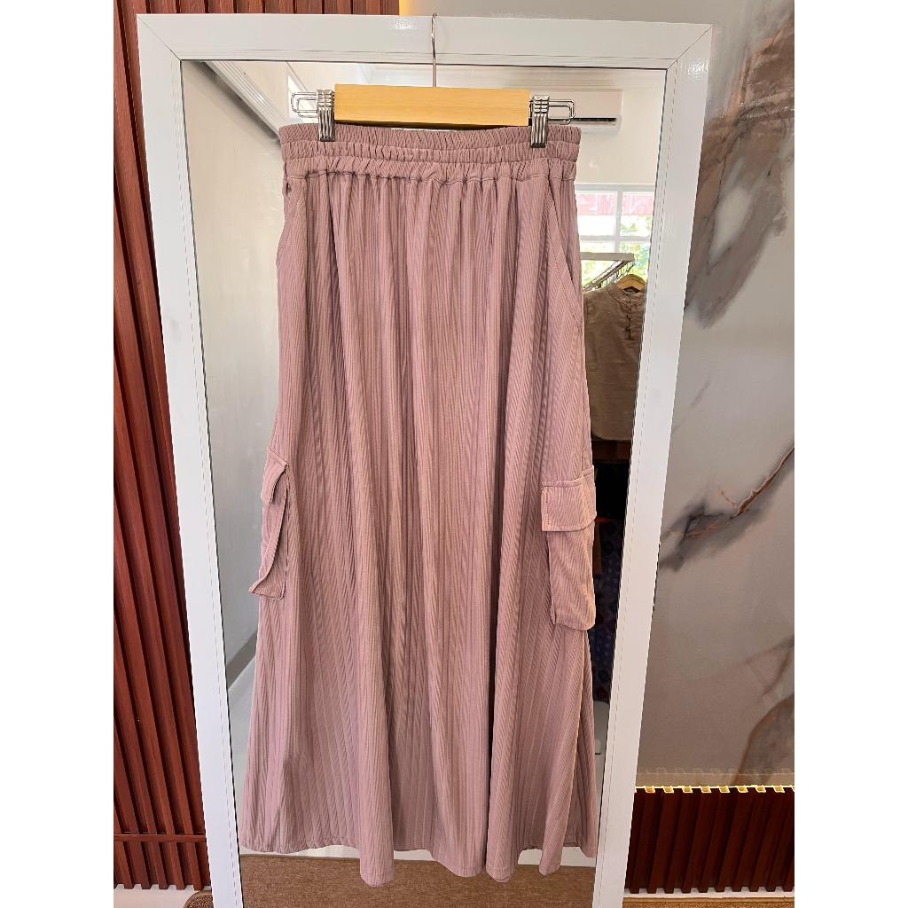 STELA SKIRT I ROK KNIT CARGO STELA I ROK KNIT HORNET KOREANSTYLE