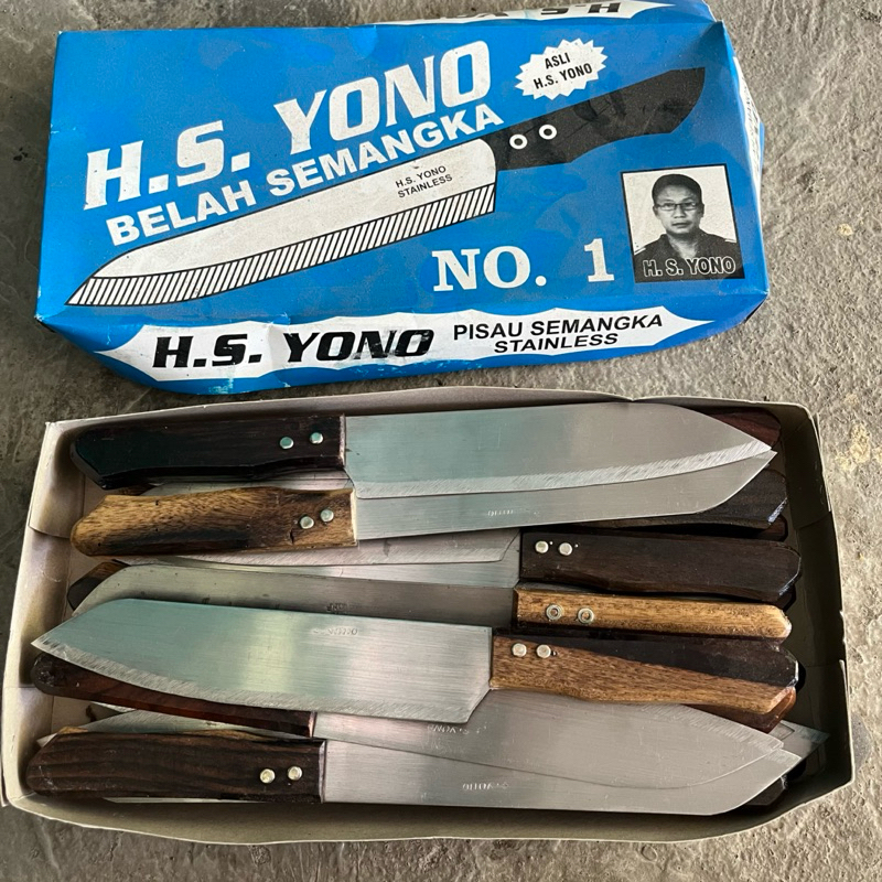 Pisau H.S Yono Belah Semangka / Pisau Daging / Pisau Cincang / Pisau Tajam Besar Tebal Murah