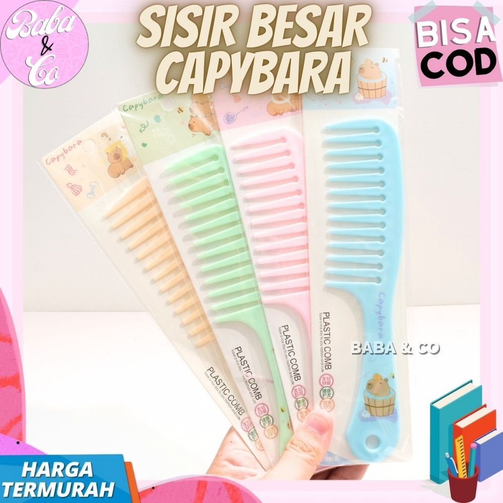 SISIR CAPYBARA LUCU UNIK SISIR RAMBUT BESAR MOTIF CAPYBARA IMUT SISIR RENGGANG BESAR CAPYBARA