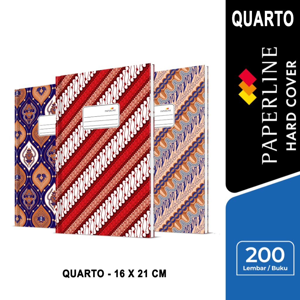 

Paperline Hard Cover 200 Quarto PGG HC 200 Q / Buku Quarto - Isi 200 Lembar