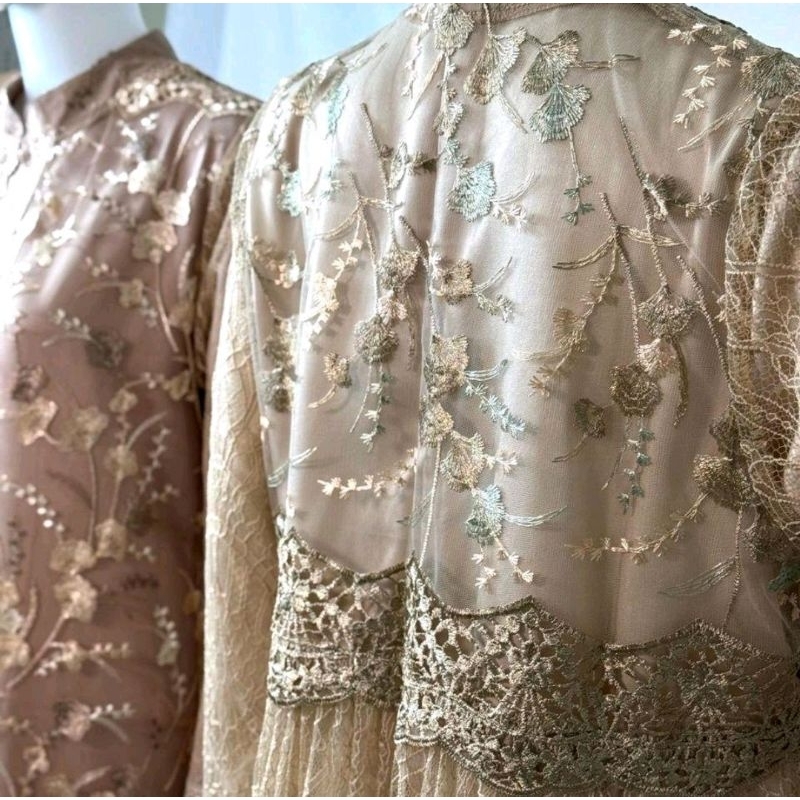 LIMITED Gamis Brukat model DRESS Panjang Wanita Dewasa Cantik Baju Muslim Acara Kondangan Besan