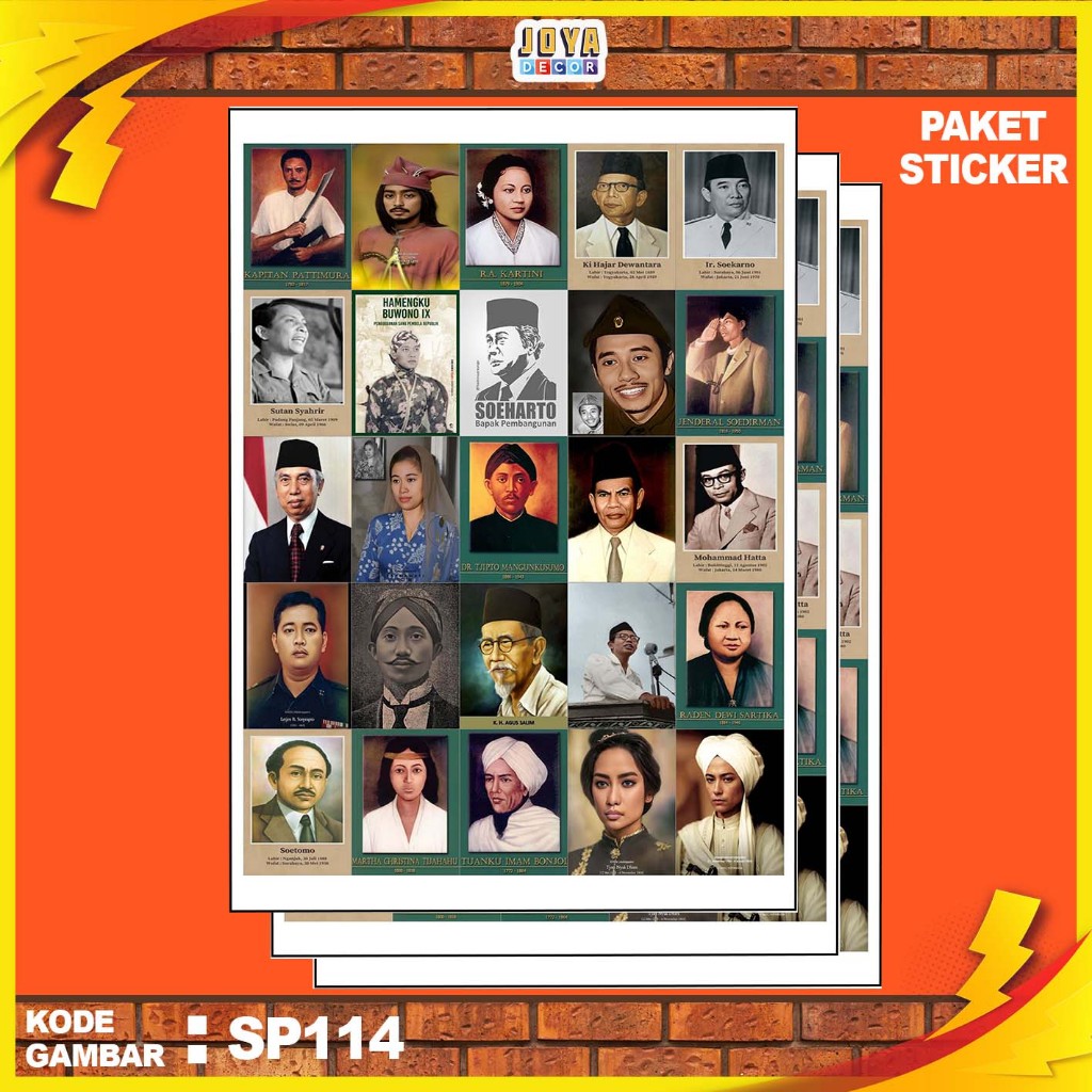 

GAMBAR STICKER PAHLAWAN KEMERDEKAAN NASIONAL / STIKER PAHLAWAN KEMERDEKAAN NASIONAL / PAKET STIKER PAHLAWAN KEMERDEKAAN NASIONAL PER 25 PCS / KODESP114