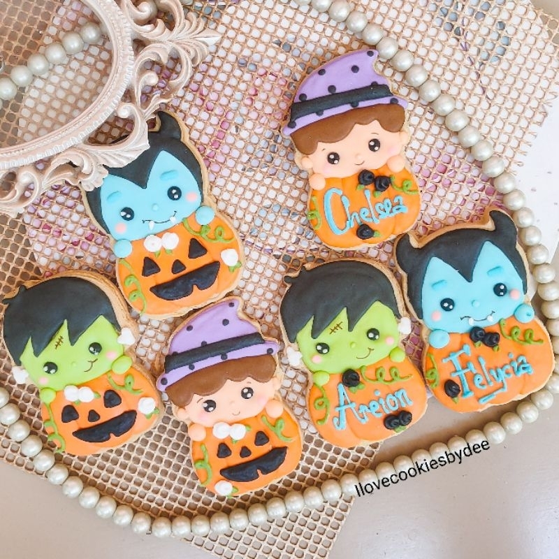 

Hallowen cookies icing sugar 8cm