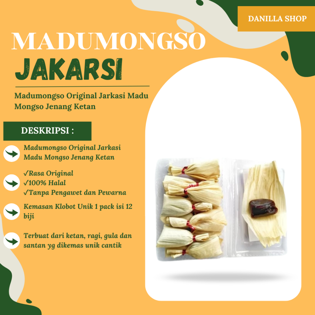 

Madumongso Original Jarkasi Madu Mongso Jenang Ketan Premium