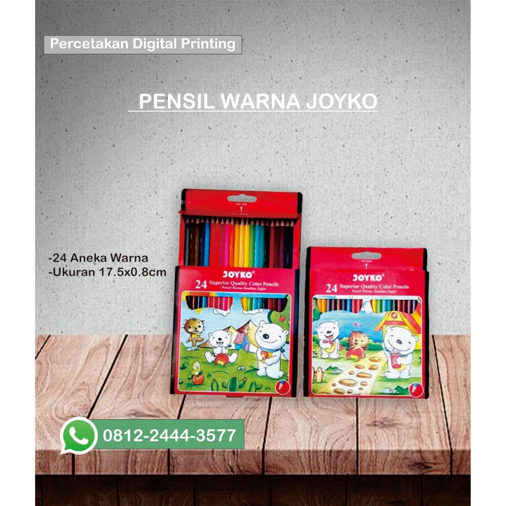 

PENSIL WARNA / PENSIL WARNA JOYKO / JOYKO COLOUR PENCIL / PENSIL 12 WARNA / PENSIL 24 WARNA / ALAT TULIS / ALAT TULIS KANTOR / ATK