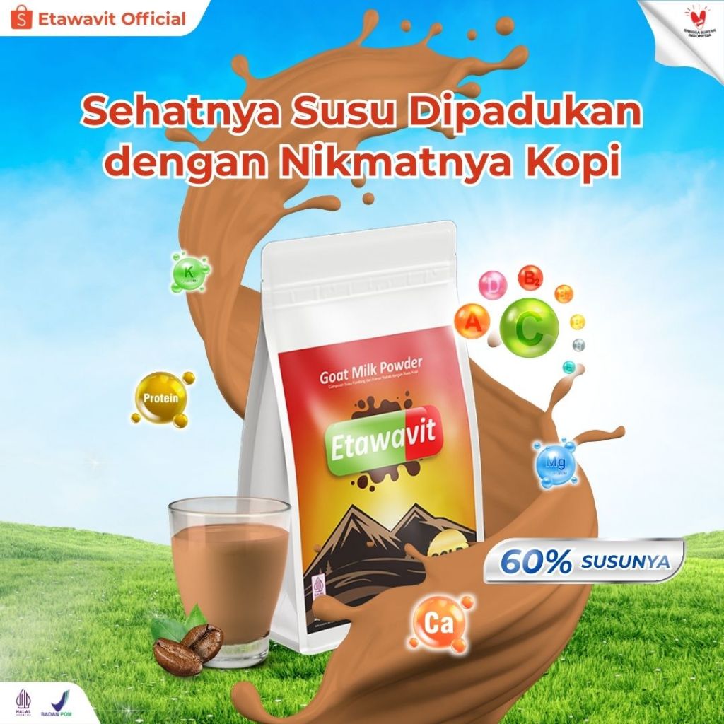 

ETAWAVIT Goat Milk Powder Flavor Coffee 500 gr