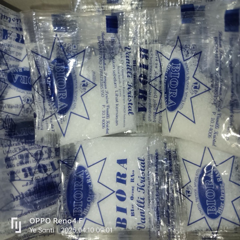 

Vanilli Kristal Biora Sachet 2g