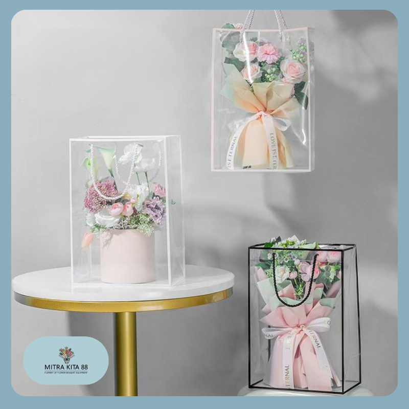 

FLOWER BOX TRANSPARANT MOTHERS DAY/PAPER BAG BOUQUET BUNGA / PAPER BAG BUKET PB04