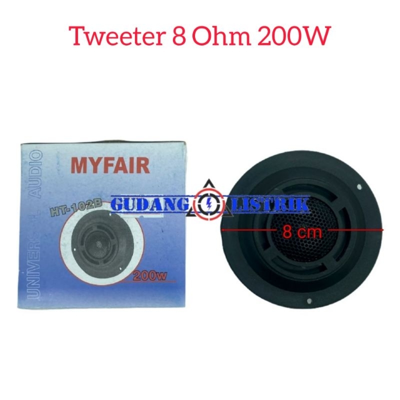 Speaker Suara Tajam Tweeter Treble 8 Ohm 200 Watt