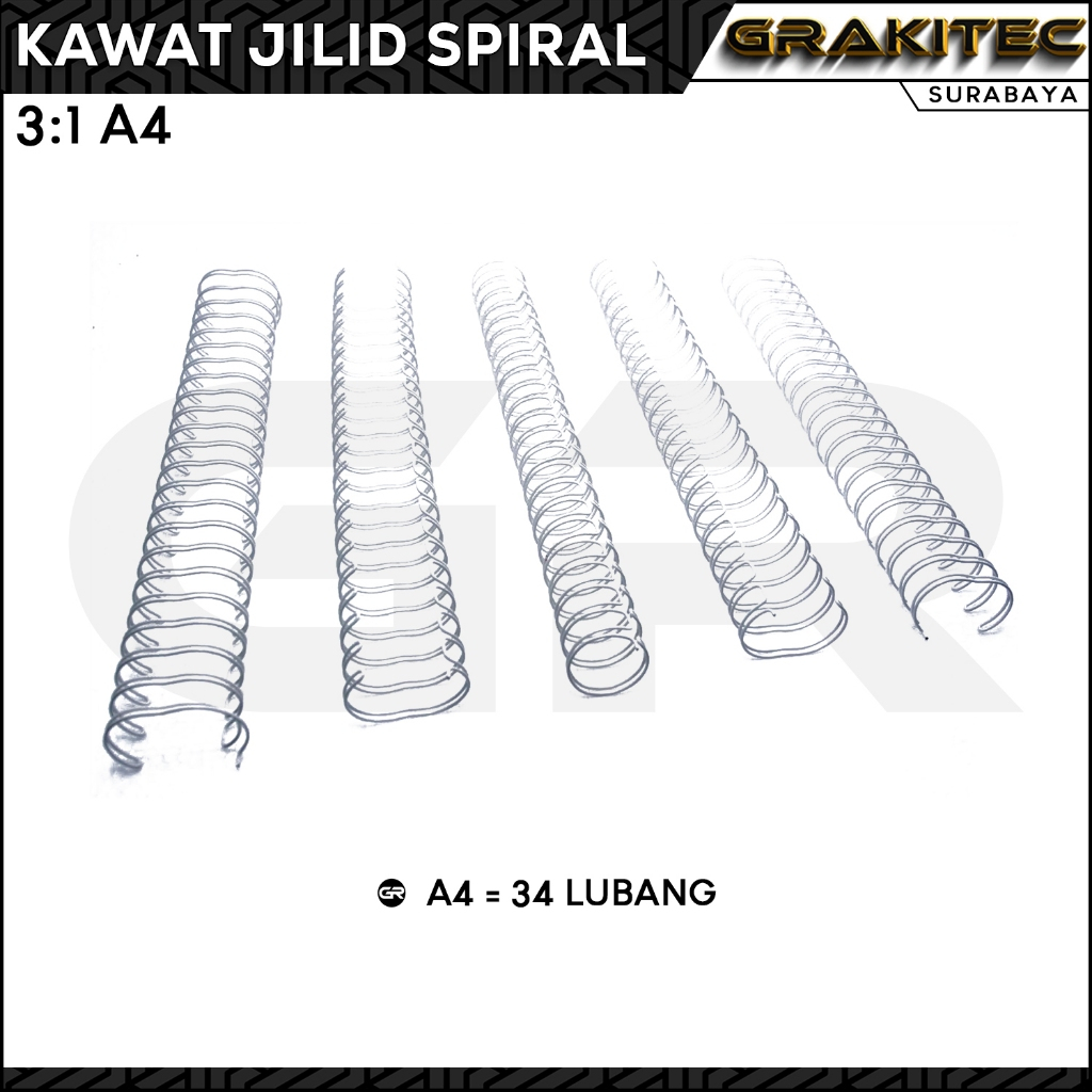 

Ring Kawat Spiral Jilid Spiral A4 3:1 | 34 lubang SBY