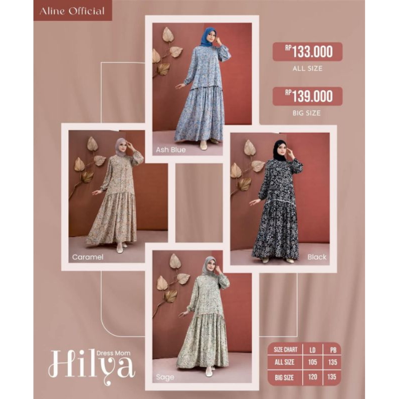 Dress Hilya Aline by Aline Official Gamis Terbaru New Collection