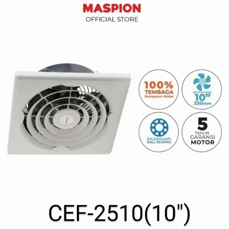 Kipas Eksos Plafon Exhaust Fan Maspion CEF2008(8') 2510(10") Garansi Motor Tembaga 5Thn