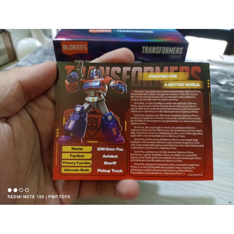 Blokees Transformers Shining Version 03 IDW-Orion Pax