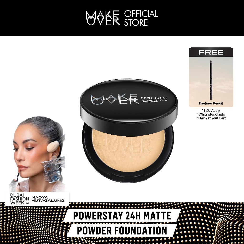 [DUBAI FASHION WEEK] MAKE OVER Powerstay 24H Matte Powder Foundation -  Bedak Padat High Coverage Ri