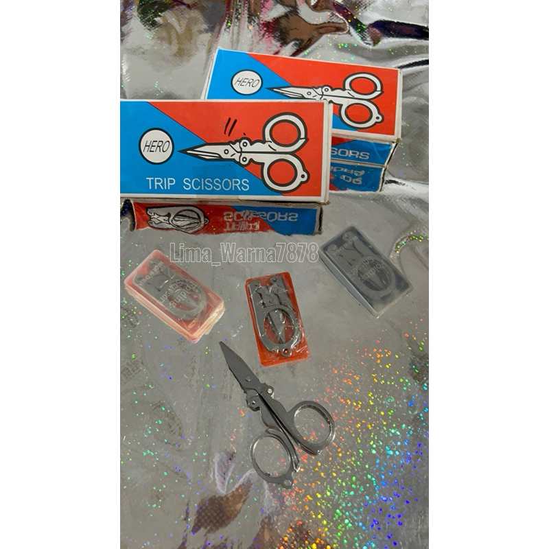 

(ISI 12 PCS) GUNTING LIPAT KECIL TRAVEL SIZE STAINLESS MURAH