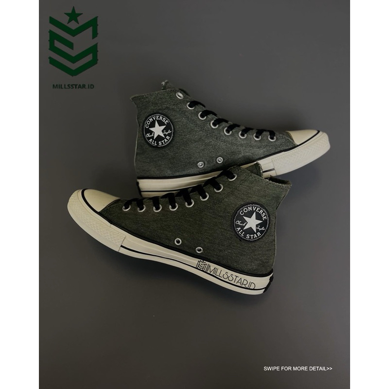 SEPATU CONVERSE CTAS HI SIDE ZIPPER GREEN