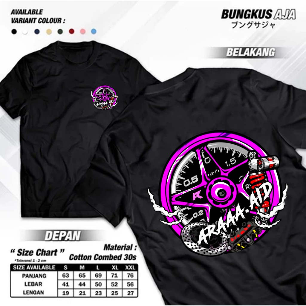 Kaos ARAAAID" / Baju Kaos Kata-Kata Keren Nyindir Viral / T-Shirt Kaos Kata2 Motivasi Tulisan Lucu