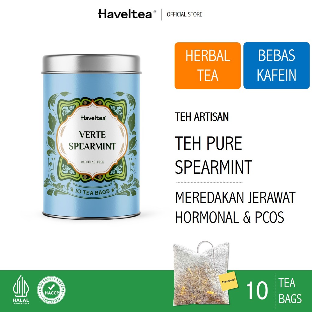 

Haveltea Verte Spearmint Tea – Teh Spearmint Murni | Pure Spearmint Tea 10TB