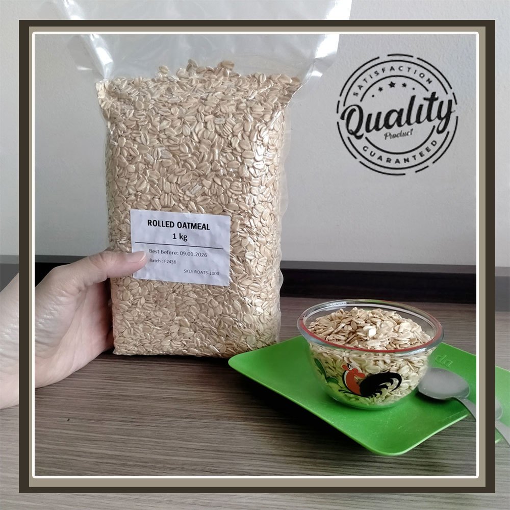 

Rolled Oat 1 kg Sarapan Sereal Gandum Kasar Utuh