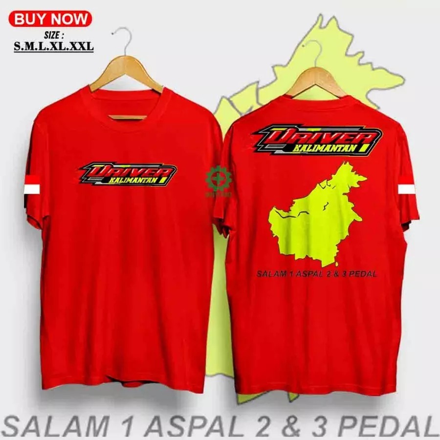 Kaos Driver Kalimantan/ kaos Distro motif kata Driver Kalimantan/ Tshirt Pria Wanita / kaos pria wan