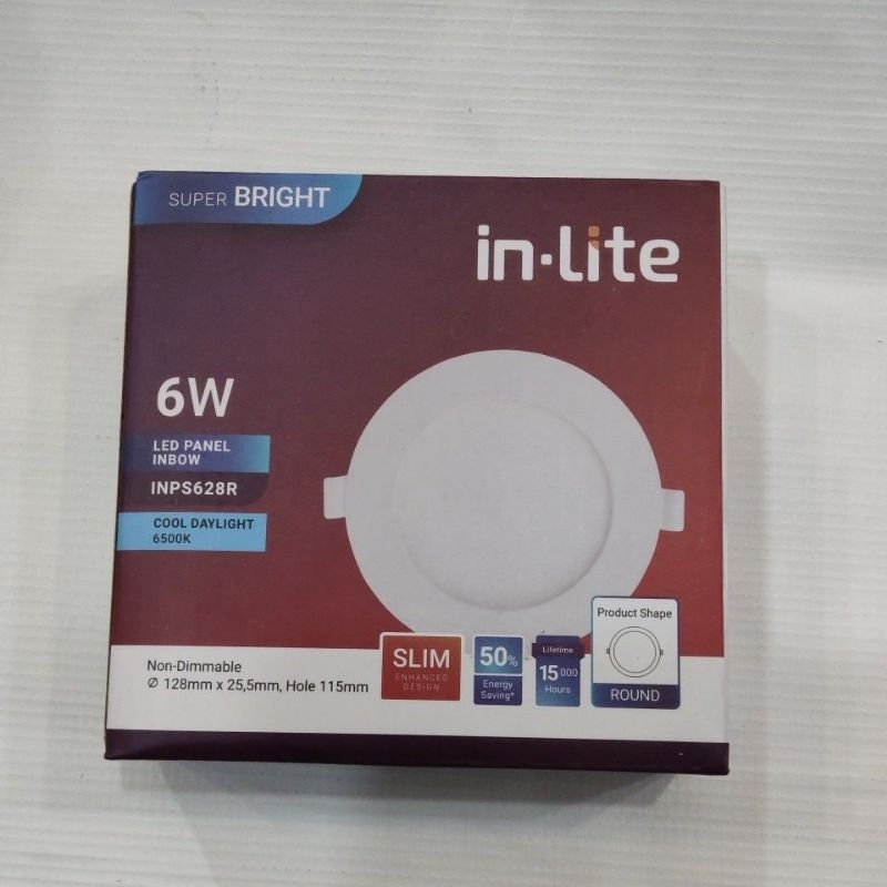 Lampu PANEL DOWNLIGHT INBOW in-Lite 6 Watt Bundar