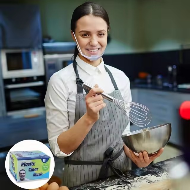 Masker Transparan Untuk Masak, Masker Transparan Penutup Mulut, Higienis Mask, Masker Wajah Masak Ko
