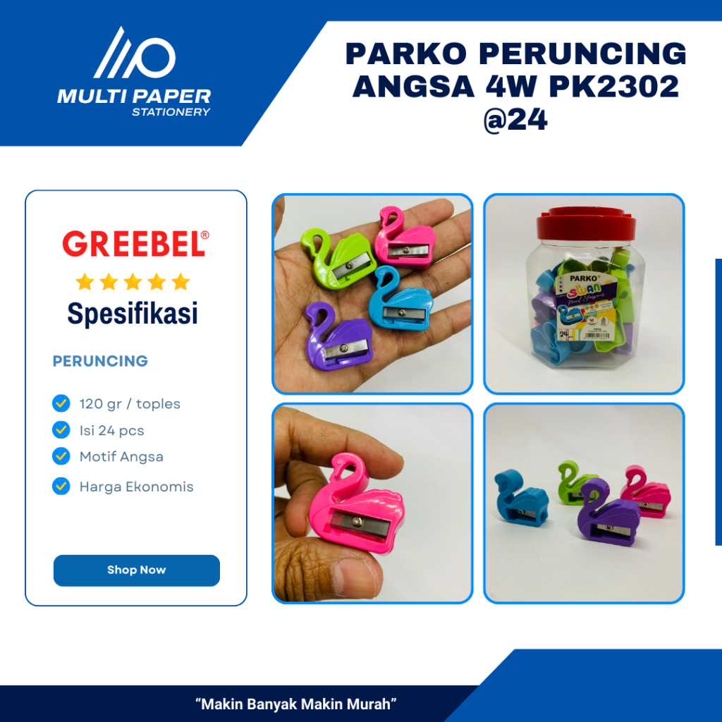 

Parko Peruncing Rautan Sharpener Angsa PK2302 Per Toples