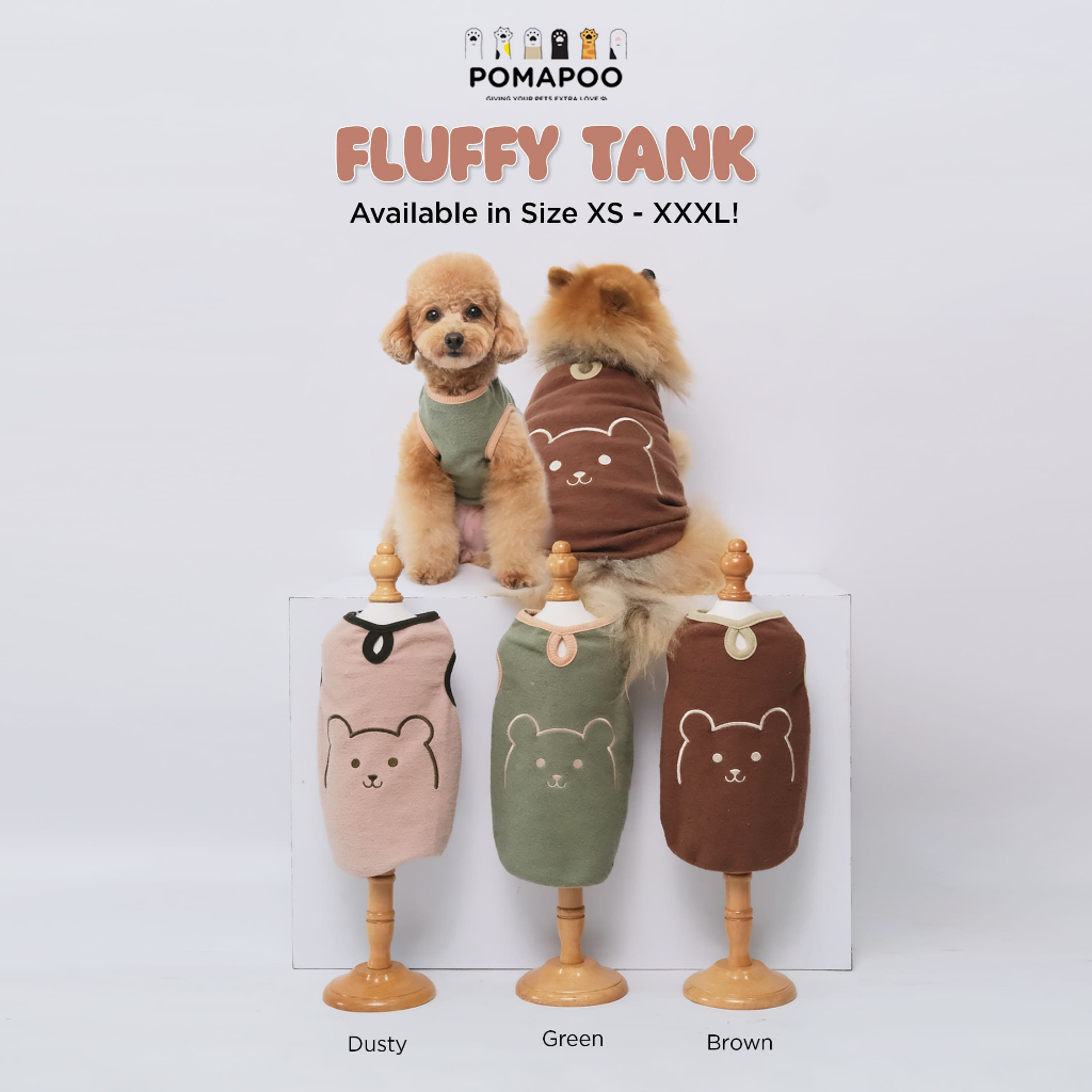 POMAPOO - Baju Kucing dan Baju Anjing Fluffy Tank