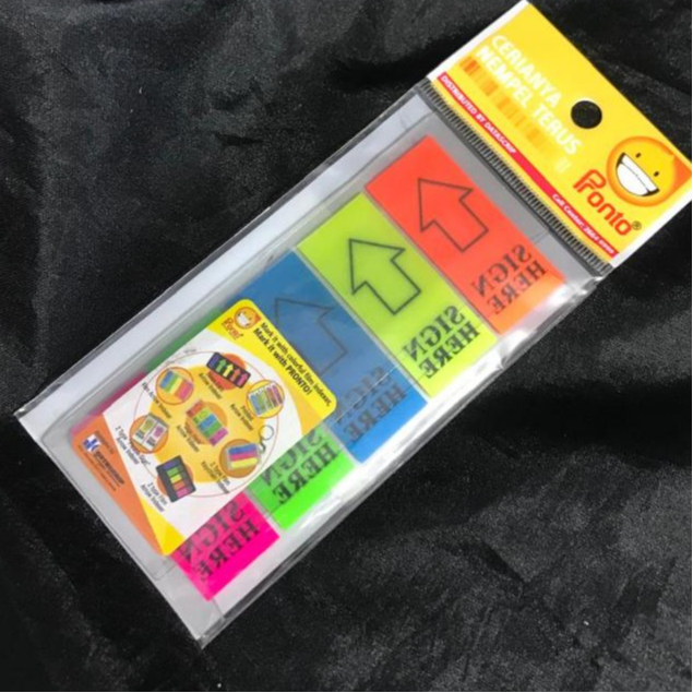 

Penanda Kertas Sticky Notes Sign Here Pronto 5 Warna