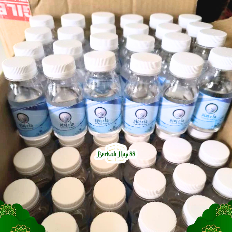 

Ay00! 25 PCS Air Zam Zam Isi Full Botol Kemasan 80ml 50ml Paket Oleh Oleh Haji dan Umroh