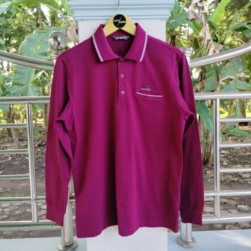 Long Sleeve / Polo Shirt / Vintage / Second / Crocodile