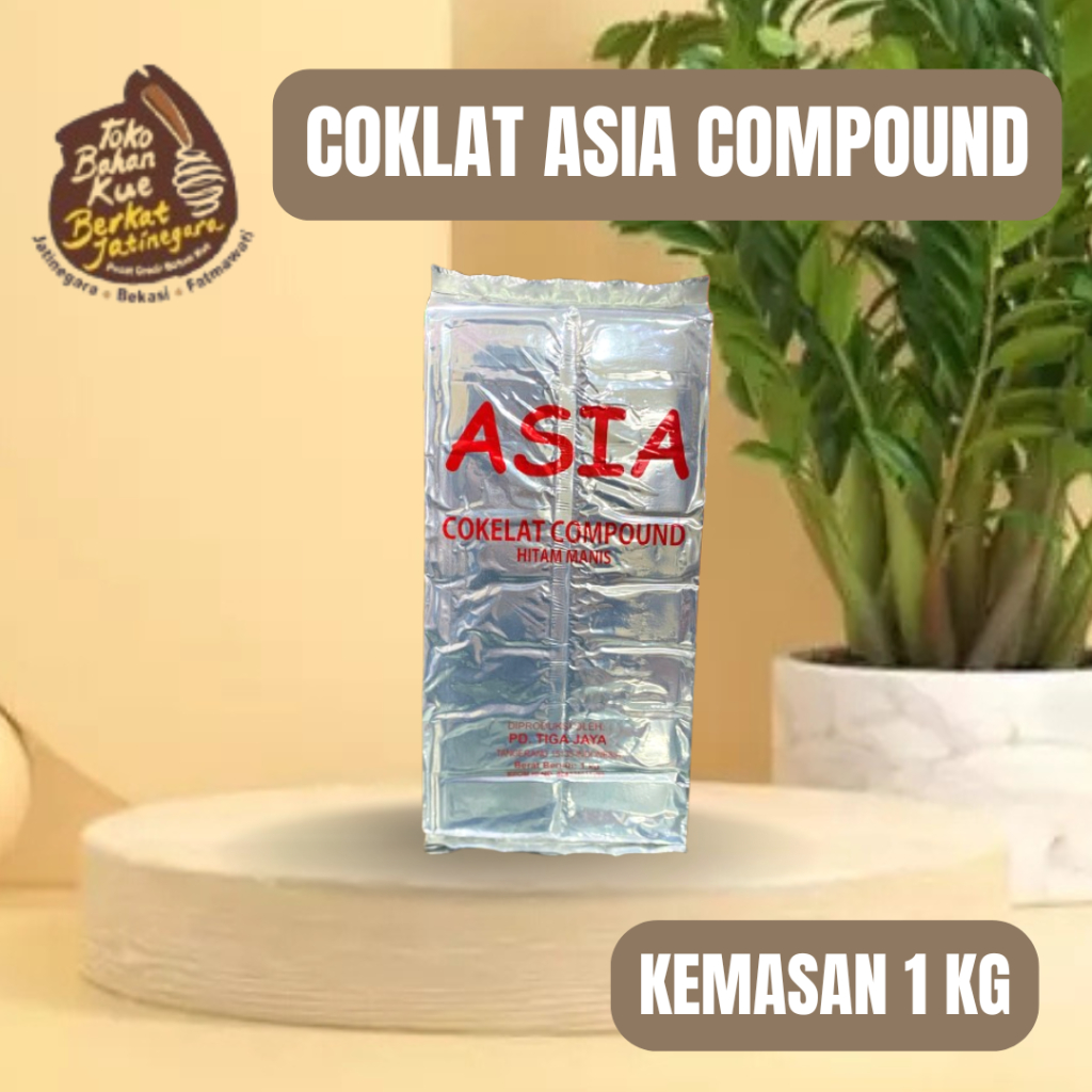 ASIA COMPOUND CHOCOLATE 1 KG KARTON/ COKLAT COMPOUND / COKLAT BATANG LELEH 1KG