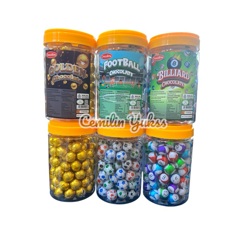 

Chocobite Chocolate 250g (Jar) Chocobite Golden Chocolate Coklat Bentuk Bola Foodball Chocolate
