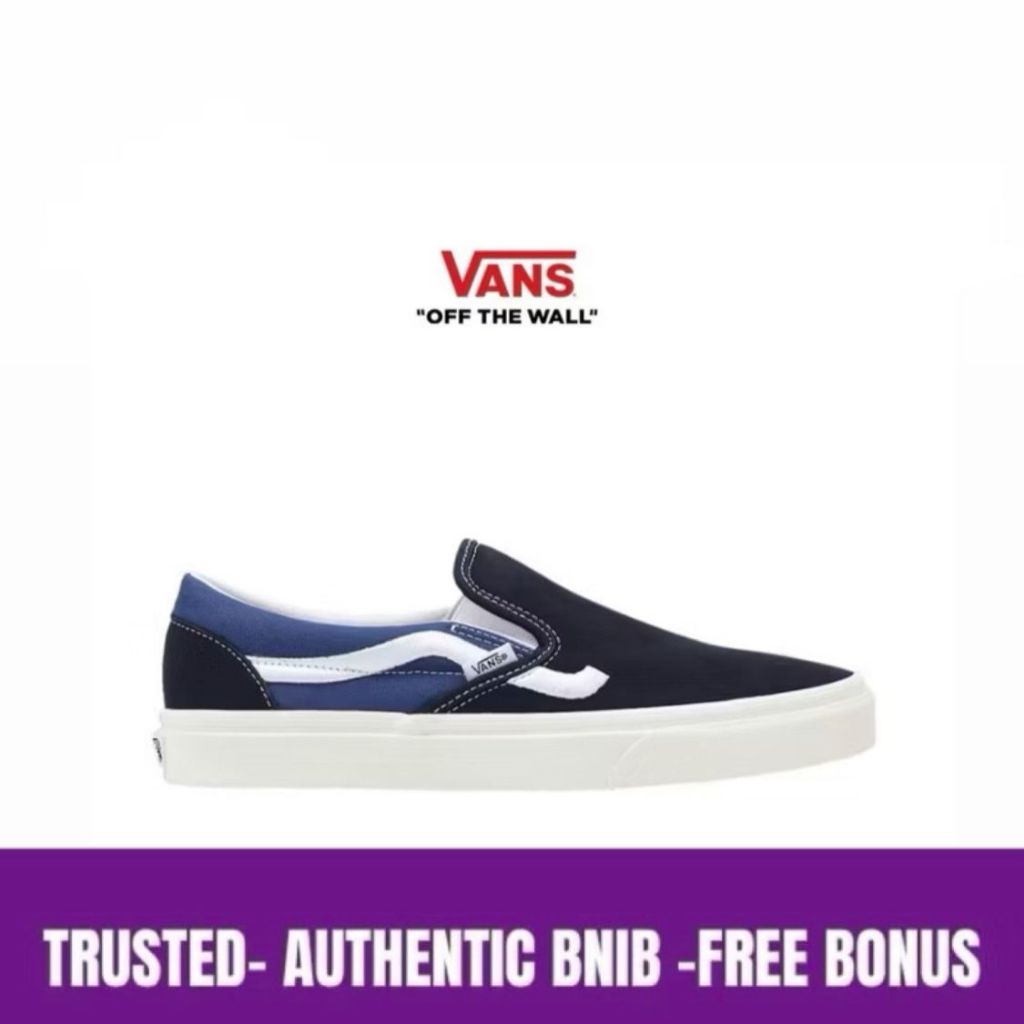 Vans Slip On Side Stripe Navy Original