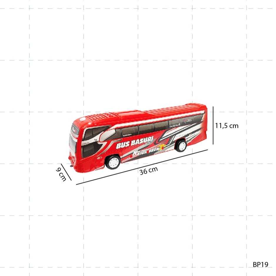 Mainan Bus Basuri Lampu Musik Telolet BP 19 ] Mainan Mobil Bus Basuri TELOLET