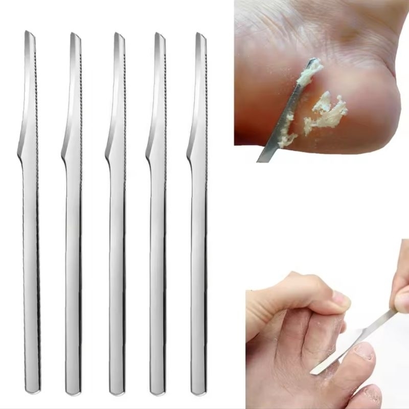 Pisau Kikir Alat Pedikur Pengkikis Penghilang Kulit Mati Kaki Pedicure Foot Scrubber Stainless Steel