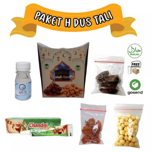 

Oleh Oleh Haji/Umroh 1 Pcs Paket H Dus Tali, Botol+Air zam zam, Kurma, Kacang Arab, Kismis, Chandni