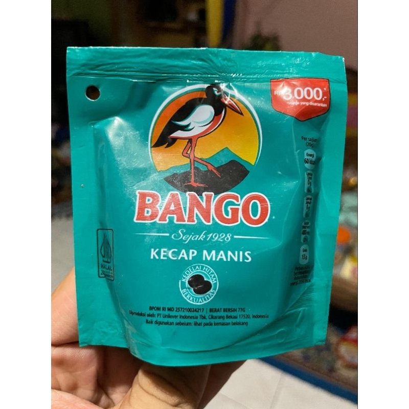 

Kecap Bango Kecap Manis sejak 1928 Berkualitas 77G Halal