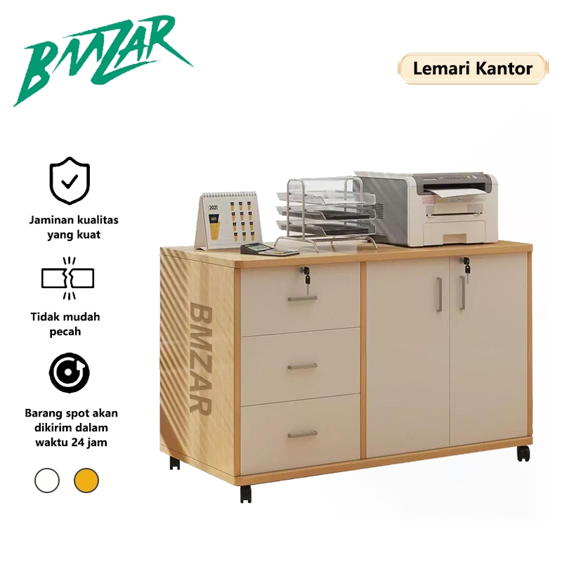 BMZAR Lemari Arsip Dengan Kunci Roda Lemari Dokumen Serbaguna Lemari Arsip Kantor Filing Cabinet Lem
