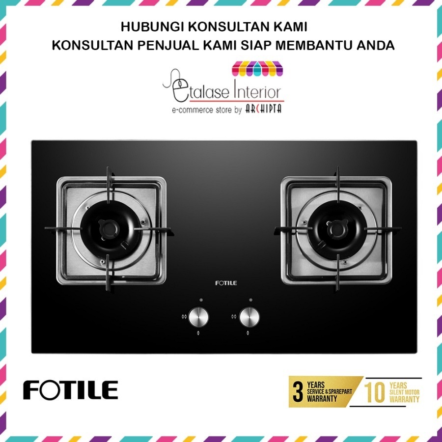 Fotile High Performa Kompor Gas 2 Tungku GHG73202, GHG73203, GHG73205