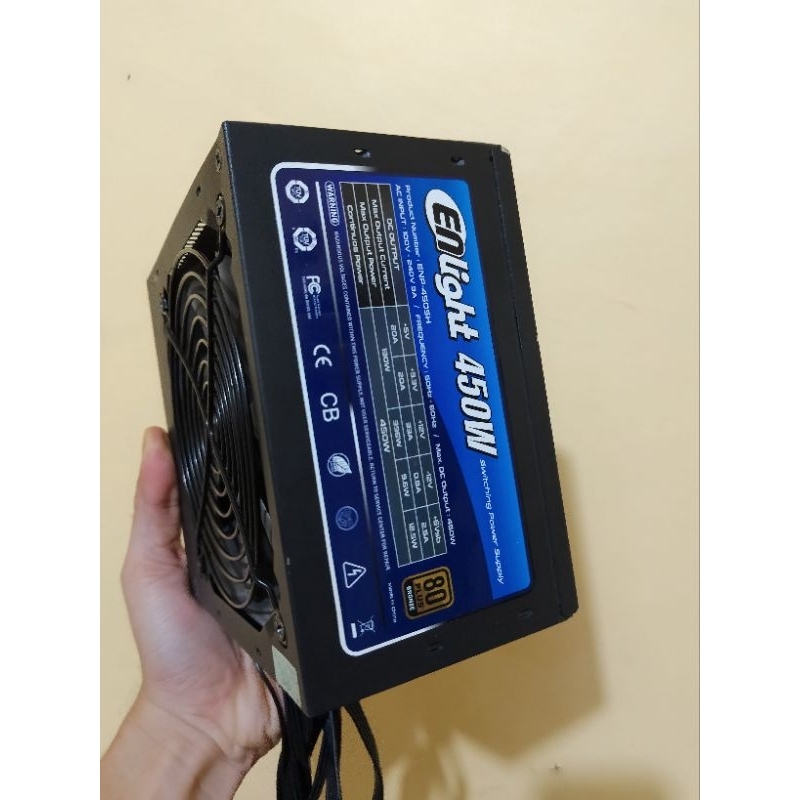 Psu pure ENLIGHT 450watt 80+ Bronze Normal Kabel Model Gaming