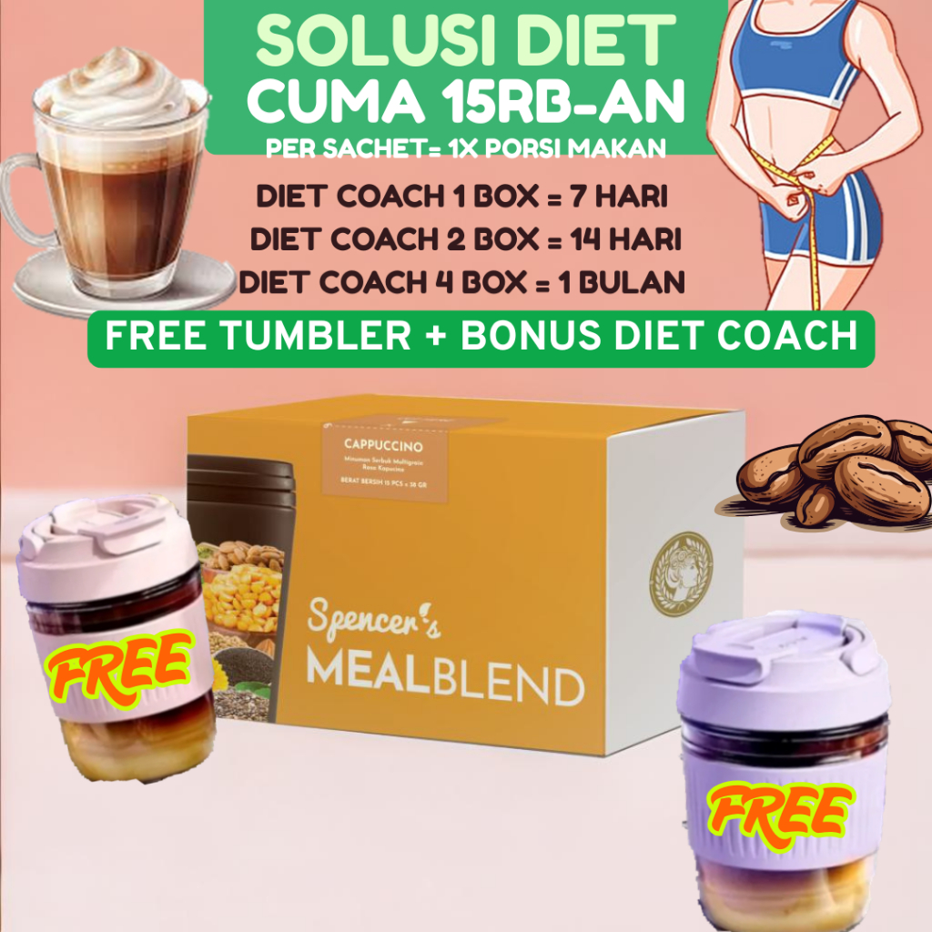 

Spencer's Mealblend Venetian Cappucino - FREE Bonus - Multigrain Oat Instant Superfood slimming cepat anti ribet alami 100%
