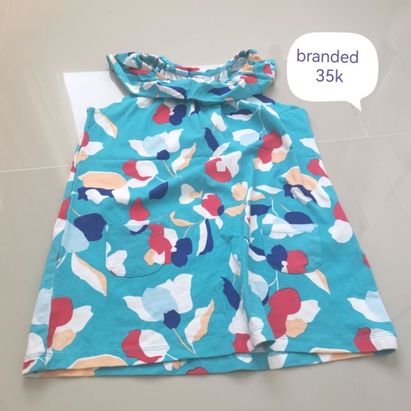 preloved blue biru Dress Terusan Anak Cewe Pesta Party Preloved