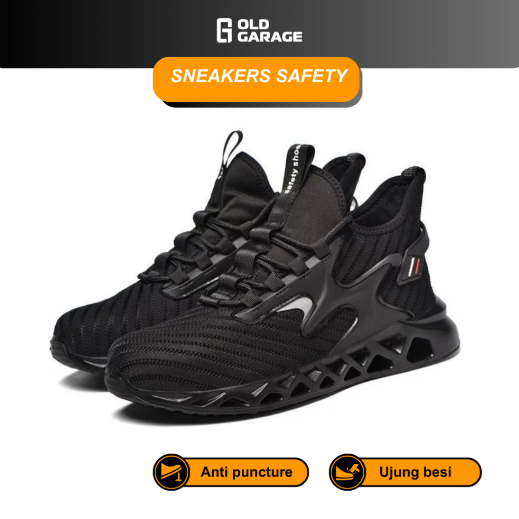 Sepatu Safety Sport Pria Ujung Besi Sneakers Safety BG-01