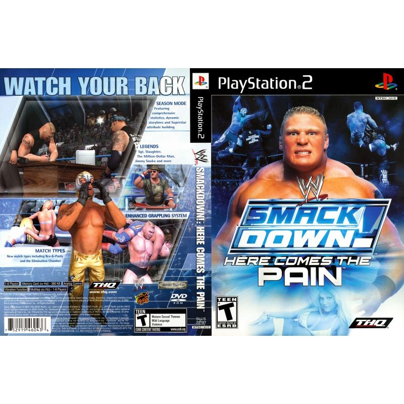 KASET CD GAME SMACKDOWN PAIN - KASET CD PLAYSTATION 2 - KASET CD GAME PS2 - KASET CD GAME SMACKDOWN 
