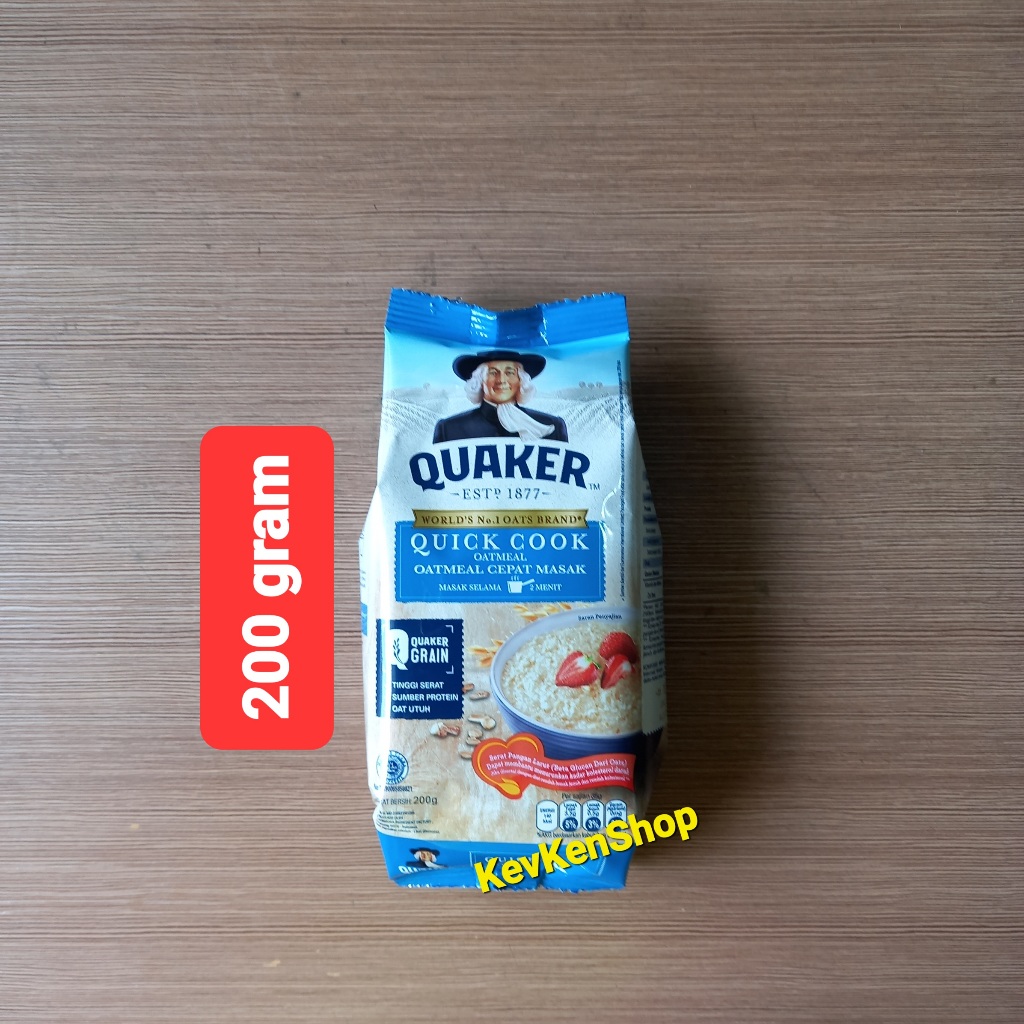 

Quaker Oat Quick Cook Oatmeal Sereal 200gram Biru 200 gram BPOM RI