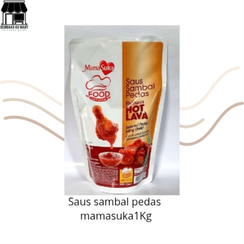 

Saus sambal pedas HOT LAVA Mamasuka 1kg