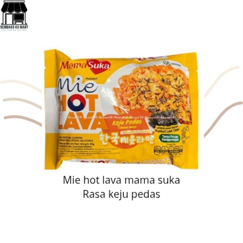 

Mie Hot Lava Mamasuka Rasa keju pedas